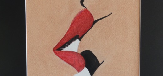 The Kiss, Oil Pastel, 14" x 11"