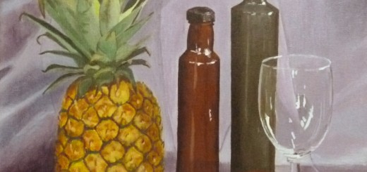 Pineapple, Acrylic, 20" x 16"