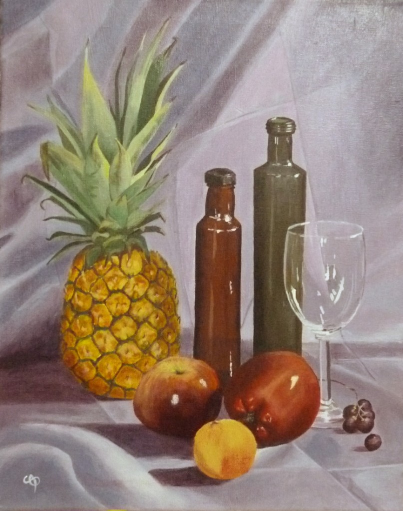 Pineapple, Acrylic, 20" x 16"